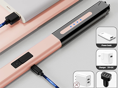 Encendedor VEHHE eléctrico rosa USB